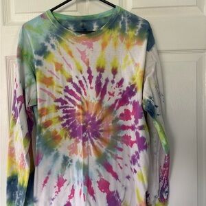 Colorful Tie-Dye Long Sleeve Shirt